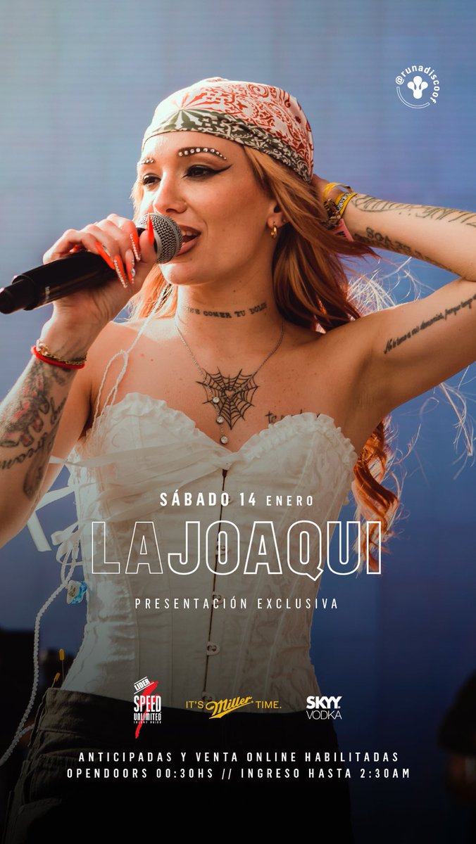 HACEMOS SORTEO DE ENTRADAS!!!! 🎉🎉🎉

👉 RT A LA IMAGEN
👉 ETIQUETA A TU AMIG@ 
👉 SEGUIRNOS

❤️❤️❤️

SABADO 14 LA JOAQUI EN VIVO!!! 🥰⚡️