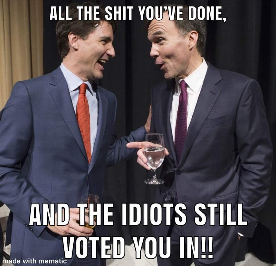 savoirfaire_2's tweet photo. @BryanPassifiume Justin: "Such a shame Bill--seems you're going under the #WE bus for both of us... because as you know, it can NEVER be #WEtoME !"
"You're merely a Morneau-- BUT I, I AM a Trudeau™️!
Too bad, so sad. https://t.co/F0KeZMNHxG