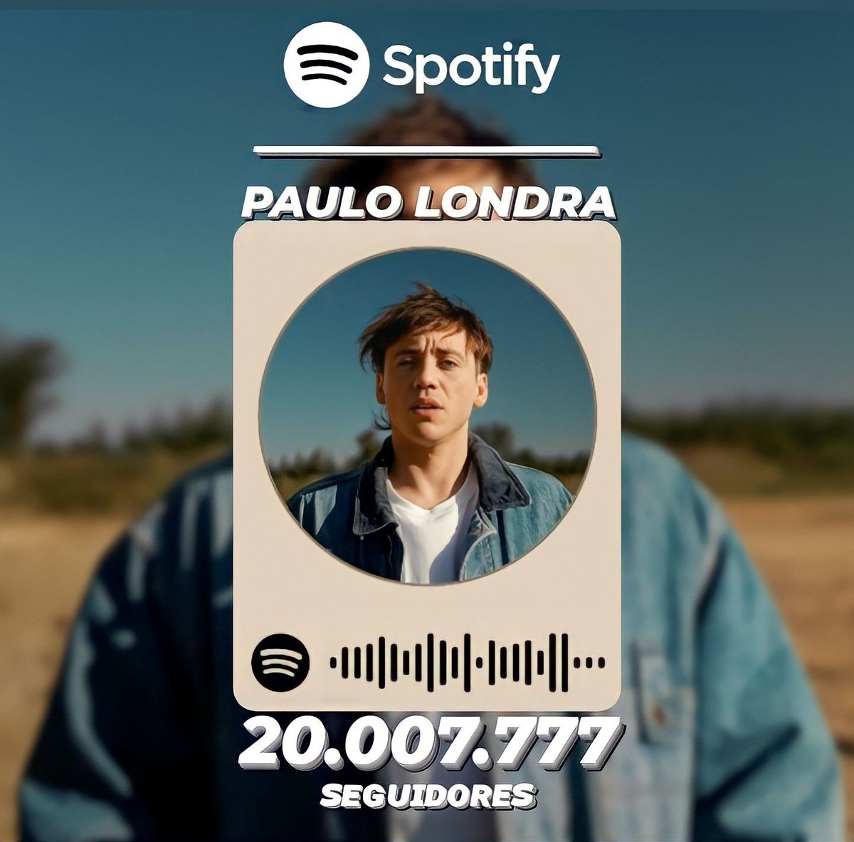 LondraaNEWS's tweet photo. 🗣| Paulo Londra llegó a 20M de seguidores en spotify, ¡Es el primer artista Argentino en la historia de spotify en alcanzar esta cifra!

-Mantiene el primer puesto como el Arg más seguido y el único del país que entró al top 50 de artistas más seguidos en el mundo.
@PauloLondra https://t.co/BeTBZ57n4w