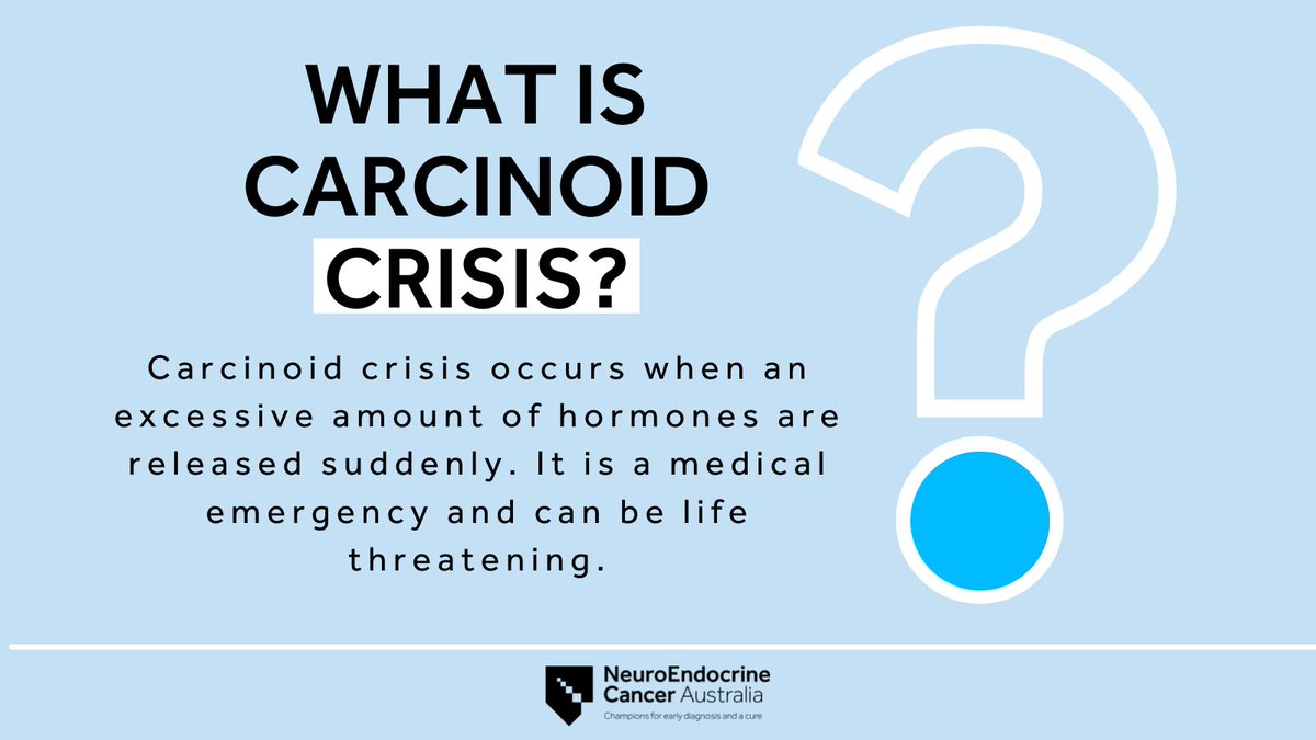 NeuroEndocrine Cancer Australia (@necanceraus) on Twitter photo ⚠️If you have #NeuroendocrineCancer and are at risk of #CarcinoidCrisis you can download our medical alert card here: neuroendocrine.org.au/wp-content/upl…
🔗Download the Carcinoid Crisis factsheet for NET Patients and Health Care Professionals:
neuroendocrine.org.au/wp-content/upl…
#LetsTalkAboutNETs ⚠️If you have #NeuroendocrineCancer and are at risk of #CarcinoidCrisis you can download our medical alert card here: neuroendocrine.org.au/wp-content/upl…
🔗Download the Carcinoid Crisis factsheet for NET Patients and Health Care Professionals:
neuroendocrine.org.au/wp-content/upl…
#LetsTalkAboutNETs