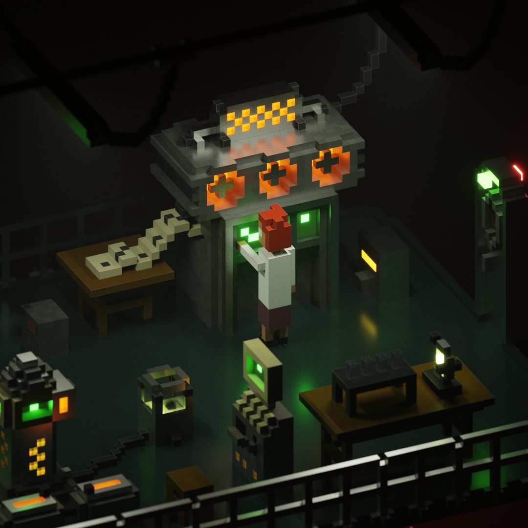 MarcioAugust's tweet photo. After 5 months with this project stopped, today there was time to "finish".

The Fog Lab

Magicavoxel 0.99.7

#voxelart #voxelartist #isometricart #gameart #pixelart #game #game #8bit #ephtracy #magicavoxel #leveldesign #geekbrasil @megavoxeljam #megavoxels https://t.co/g6H6VyzIUs