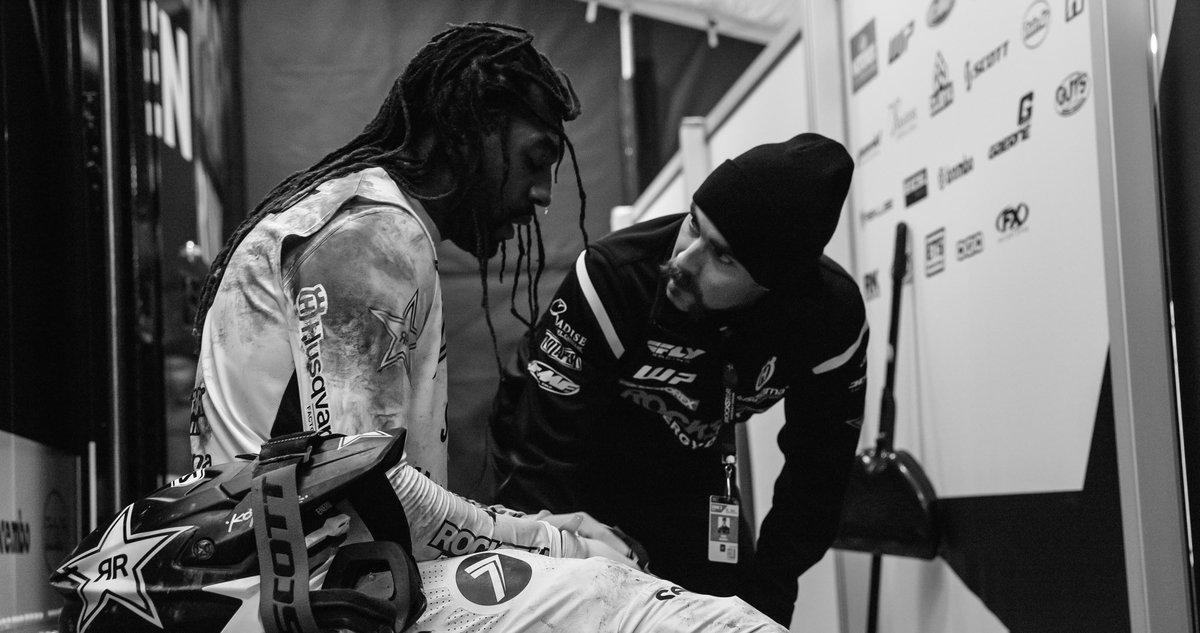 Wow what a night… Led some laps and unfortunately went over the bars with under 2 minutes to go and got banged up but I’m all good! Wanna thank the team for being there for me and all the fans who were cheering throughout the race, it got loud! Got a taste and ready for more 😈