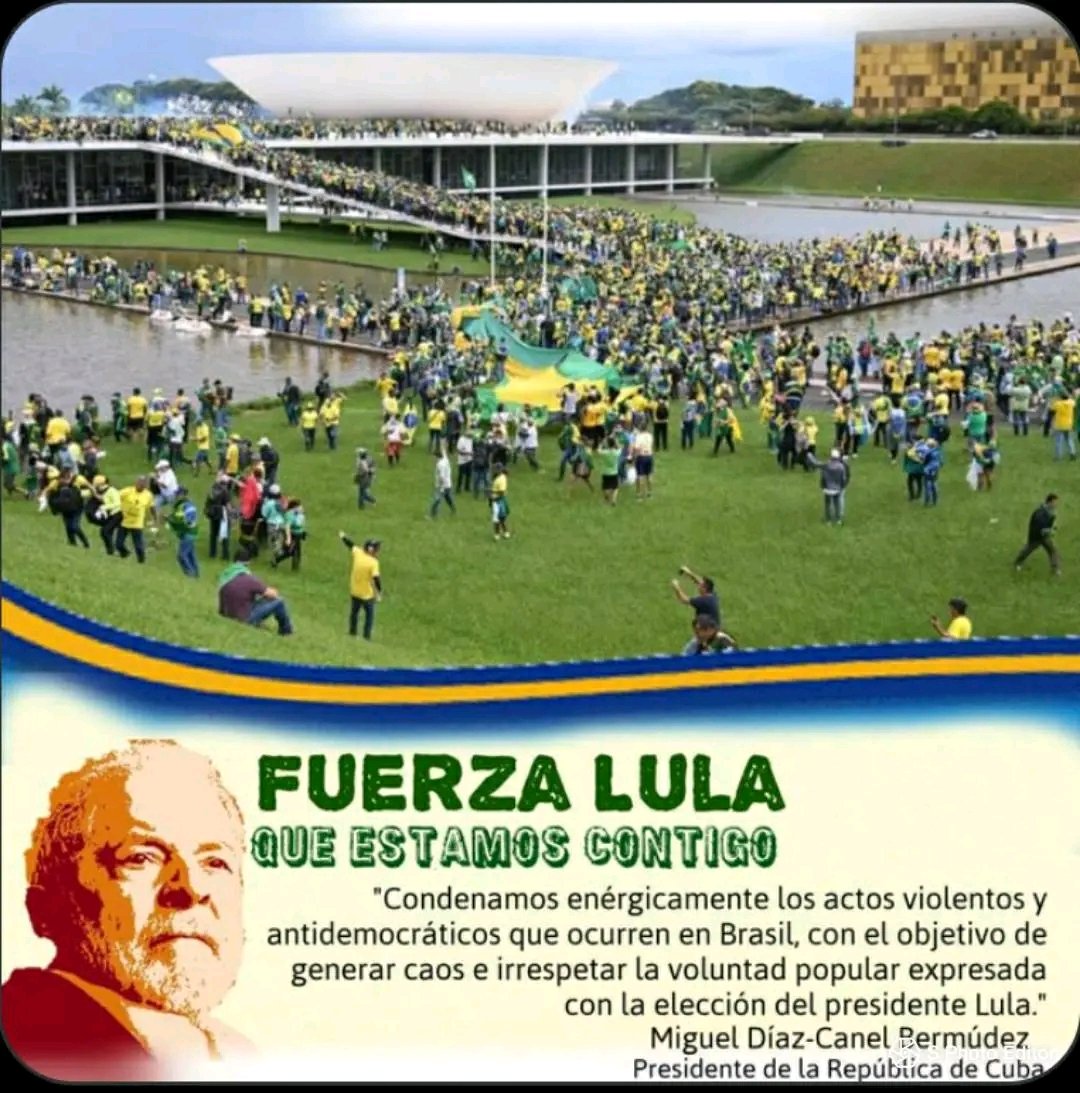 Toda la solidaridad a Lula y al pueblo del Brasil. El fascismo decide dar un golpe. Las derechas no han podido mantener el pacto de la no violencia".
Fuerzas Lula.  #NoAlGolpeEnBrasil
📣📣📣