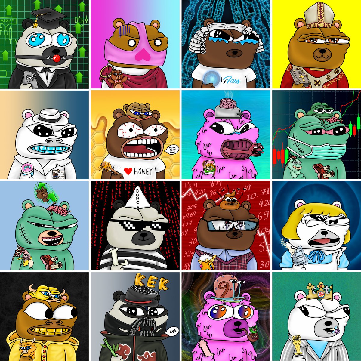 Based_Pleb's tweet photo. @Qhu_NFT @TycoonTigers hey there fam! would love to have you in the #kekfam for @kekverse_nft dont get much lions over here would great to have a diverse community in the kekfam🐻 https://t.co/YrX6HzJS4Y