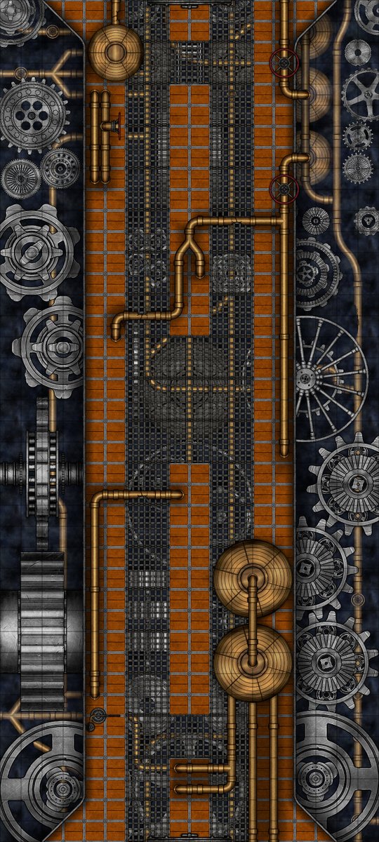 GeigerSolace's tweet photo. Clockwork hallway (18x40) https://t.co/equ8LP5YJg
