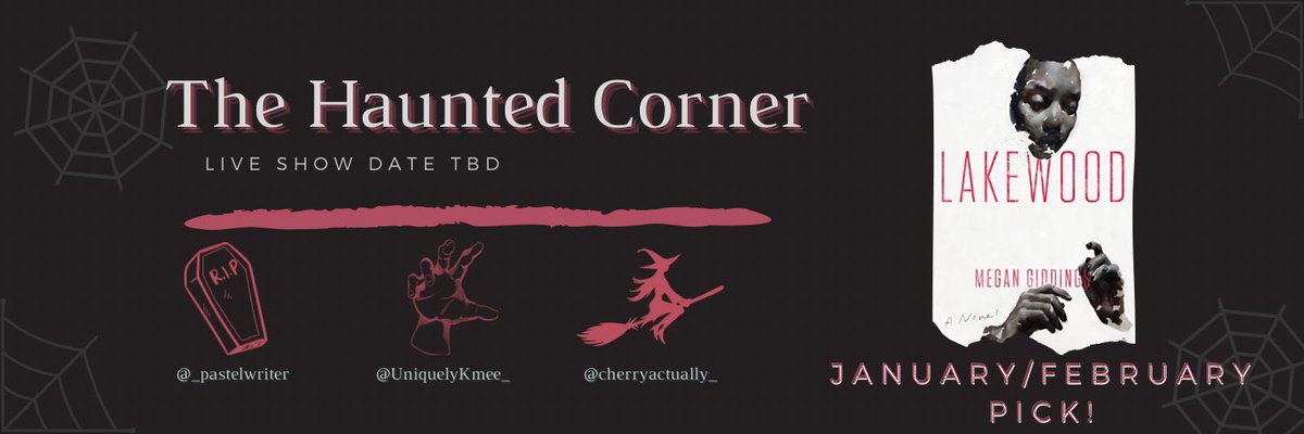 Our January/February pick is heeereee! 

Our pick of the month is Lakewood 💊

We can’t wait to read it and discuss it with y’all! Make sure to join our discord 🖤 discord.gg/YnFa3ejtTa