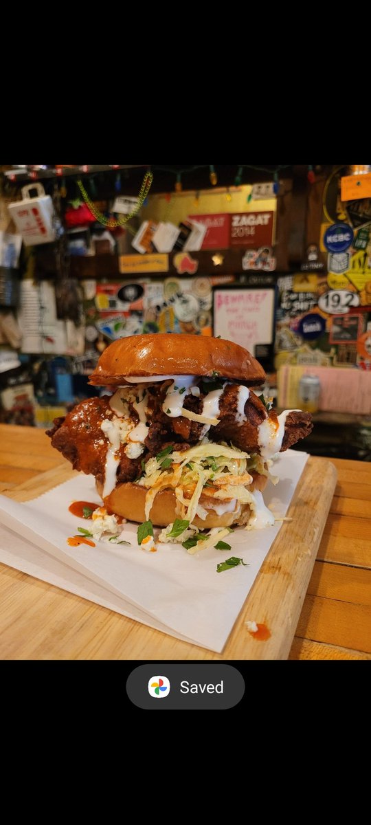 earlsnyc's tweet photo. Buffalo fried chicken sandwich with Coleslaw,pickles,blue cheese crumble and ranch on a toasted brioche roll .available now !! https://t.co/JHJQvODX97