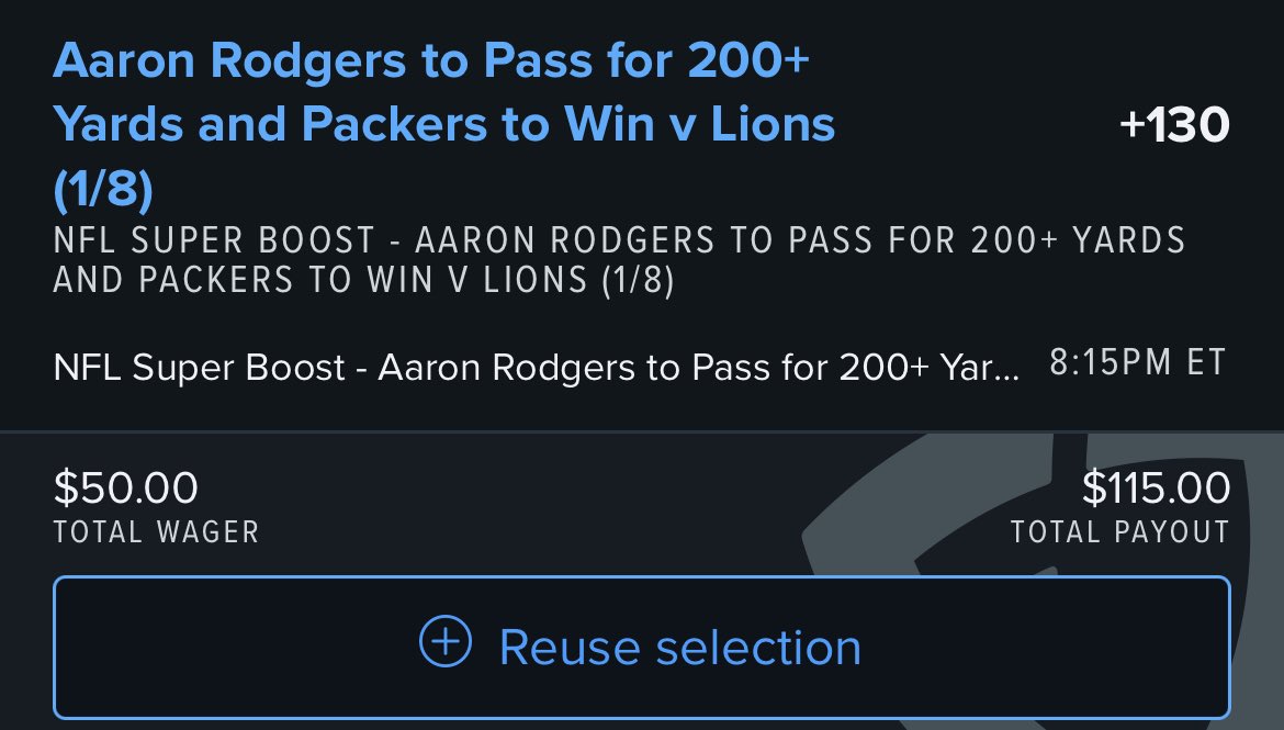 DoctorPickEm's tweet image. 🚨 Must Bet Odds Boost 🚨 

Rodgers 200+ pass yards and #Packers to win boosted to +130 on @FDSportsbook I’m in for my 1u max. Packers should dominate this game at home