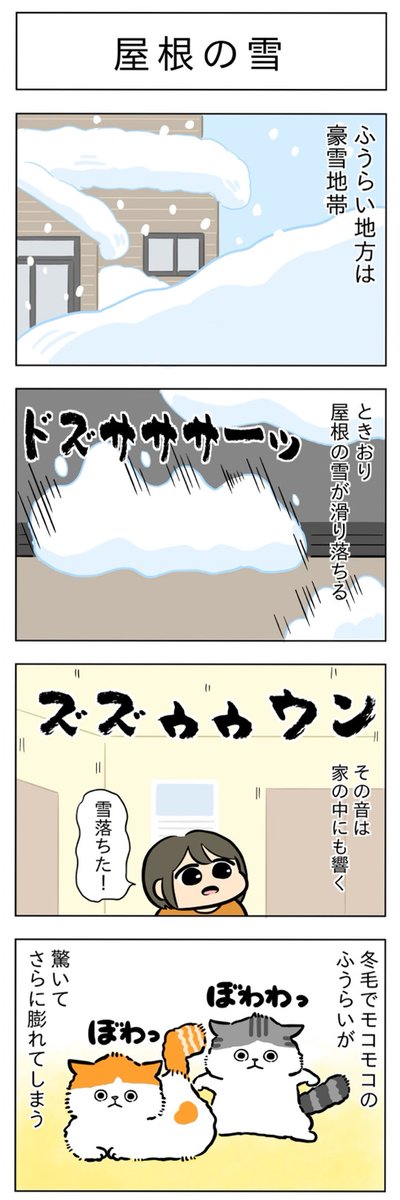 こんにちは2023・屋根の雪│フェリシモ猫部 https://t.co/A4PqzSflbx 