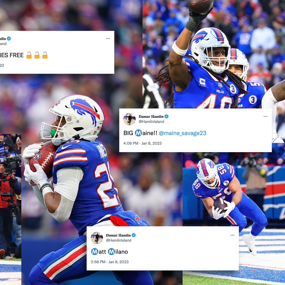 BuffaloBills's tweet photo. Today’s win as narrated by our guy, @HamlinIsland.

#LoveForDamar | #BillsMafia