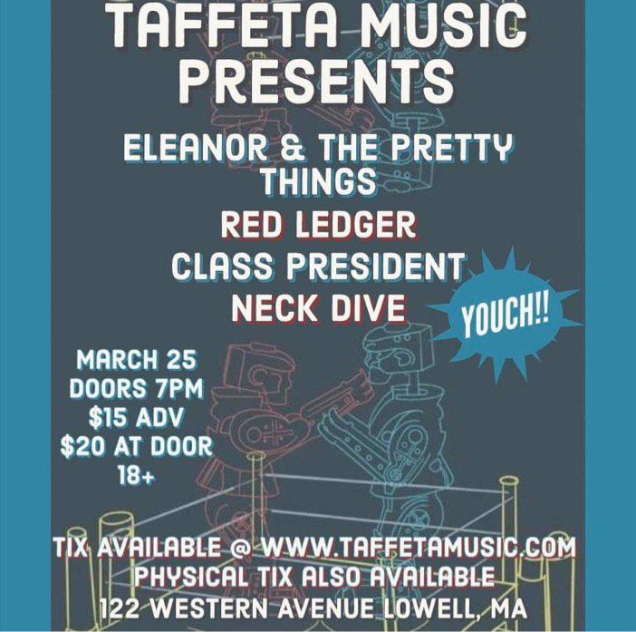 Come see us at Taffeta Music in Lowell! Saturday, March 25 @ 7 PM! Buy your tickets in advance from us here: 

tixr.com/groups/taffeta…