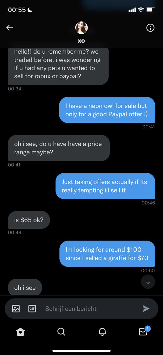 Menne3R's tweet photo. Beware⚠️⚠️⚠️

@sqcvrya is a scammer. She scammed me for my neon owl. 
Traded with her before and she was trusted back then but aparantly she is a scammer now.

#Adoptmetrades #Adoptmetrade #adoptmecrosstrading #adoptmetrader #AdoptMePets #adoptmetrading https://t.co/uVjlfMKhxz