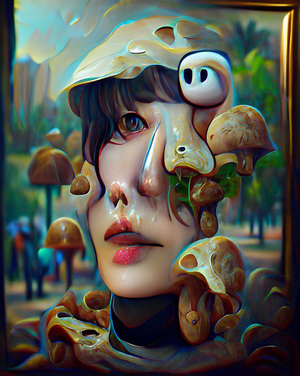 Fungi Journey. A real face melter. 
#tezos 1/1
#AIart #NFTCommunity #tezosart #tezosnft objkt.com/asset/KT1H3TU2…