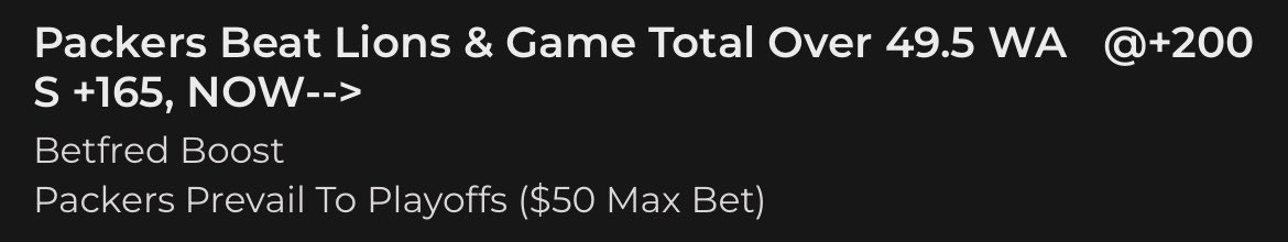 DoctorPickEm's tweet image. 🚨 Must Bet Odds Boost 🚨 

@Betfred boost Packers to win and over 49.5 points score boosted to +200 I’m in for my 1u max