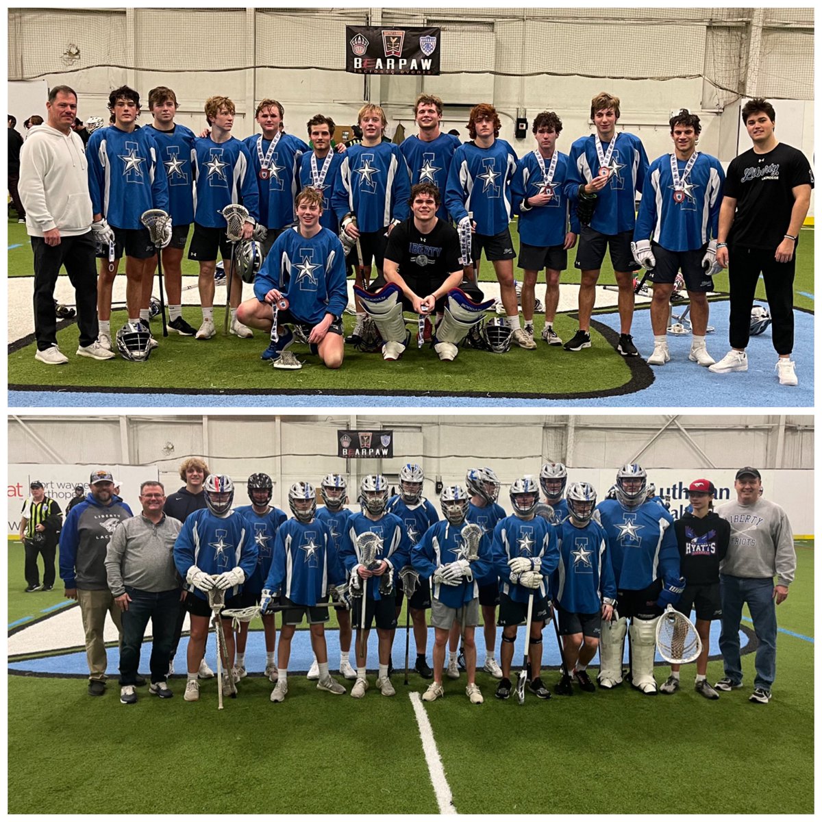 OLHSLAX's tweet photo. Congrats to our HS teams competing at the @bearpawlax Battle of the Barn @USBOXLA event today. Both teams worked hard and played well with our HS Elite Team finishing 🥉. Thanks to players, coaches, families for making the trip to get better this weekend! https://t.co/HEdbYQ09Xy