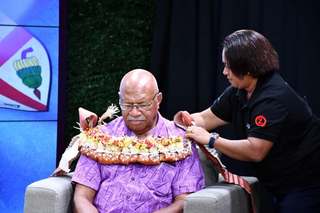 slrabuka's tweet photo. Traditional welcome ceremony at the Fiji TV headquarters in Suva this morning. https://t.co/4QqlUOk902