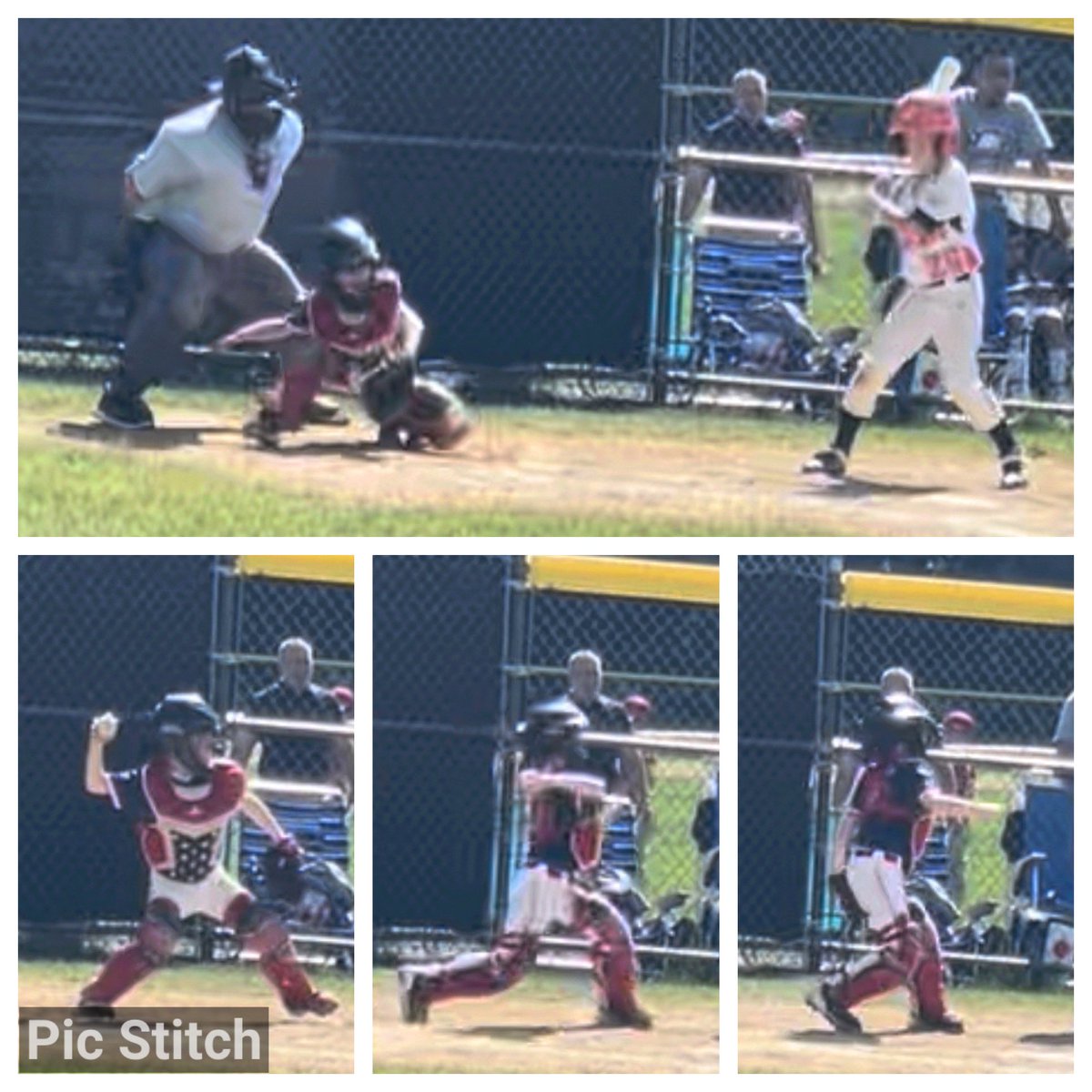 JSantos10's tweet photo. @baseballifer11 I don’t know what qualifies as “experienced”or a “solid bat” but this kid is 8 in the pictures. He has a few years of AAU under his belt, hits middle of the lineup and enjoys catching. He would probably qualify. @xanbarksdale might be a better judge though. https://t.co/vutkk1PwKj
