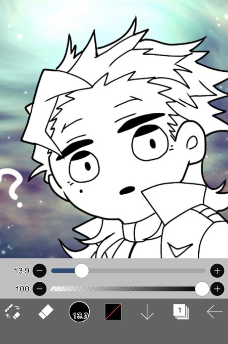 これは今描いてるグエスレ漫画のスペキャ顔するグエルくん 