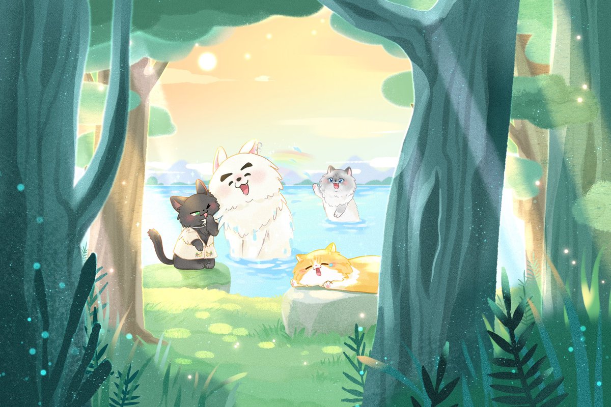 Lccccccing's tweet photo. •🌲💚

cats, dogs and forests🌲.

���The second picture is my two cats☺️）
@milephakphum @Nnattawin1 
#MilePhakphum  #Nnattawin 
#MileApo https://t.co/sIfqxNcgs5