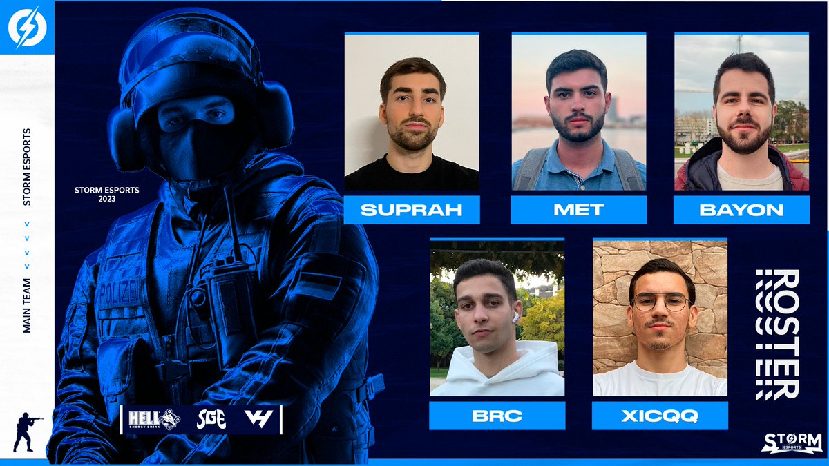 Estão de volta! 👀⚡️

A Equipa Principal está de volta, com caras bastante conhecidas!

🇵🇹 <a href="/saissemet/">messias</a> 
🇵🇹 <a href="/bayon_cs/">bayon</a> 
🇵🇹 <a href="/suprahhCSGO/">Francisco Pereira</a> 
🇵🇹 @brcCSGO 
🇵🇹 <a href="/xicoofurtado21/">XICQQ</a> 

Sejam bem-vindos e boa sorte para esta nova jornada juntos!

#storM⚡️
