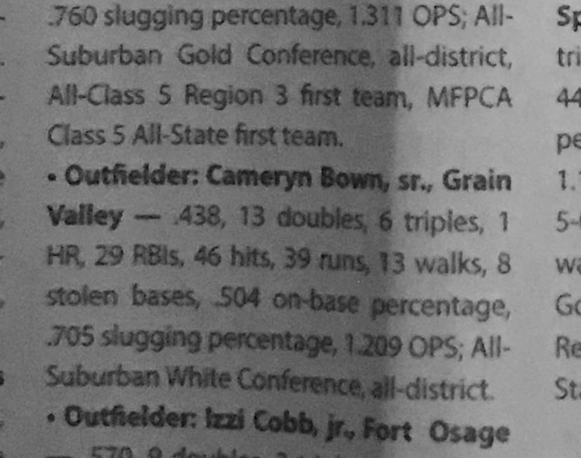 Congrats <a href="/BownCameryn/">Cameryn Bown</a> on making First Team All-EJC. Proud of you! <a href="/GVsftball/">🥎 GVHS Softball 🥎</a>