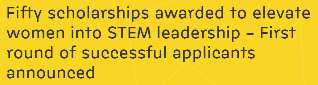 drbethcookson's tweet photo. The first 50 scholars of the Elevate: Boosting Women in STEM Program were announced at Parliament House in November 2022, and they will commence study in early 2023. Applications for 2024 are now open. Find out more about the program: https://t.co/LQ3ffkAR7b https://t.co/V7w0gsUViF