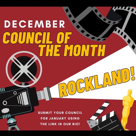 “Congrats to our Dec. Council of the month- Rockland HS!! They were outstanding in their events with St. Jude’s- raising over $5,000 for childhood cancer patients within their school! Great job! App. for Jan. council of the month are open until 1/25!