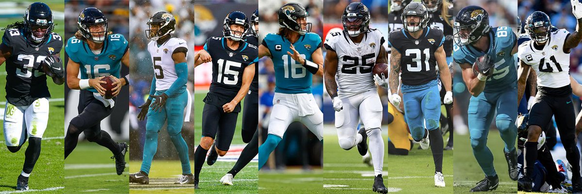 JaguarsUniforms's tweet image. Everything resets in the playoffs.

Alternates are allowed for an extra 4th game on the season.

What uniform combo do you want to see this weekend against the Chargers?