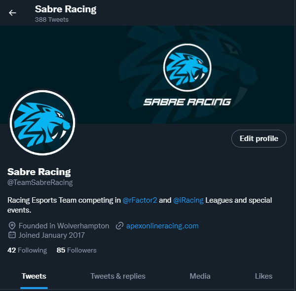 TeamSabreRacing's tweet photo. Hello there. https://t.co/sd6Wgd2oDu