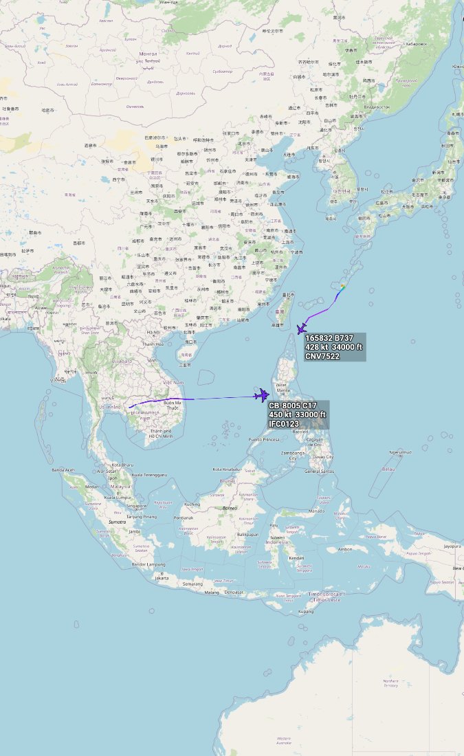 Oceanworldfree's tweet photo. 🇺🇲USN CNV7522 165832 #AE04DA
🇮🇳 Indian Air Force IFC0123 CB-8005 #800792
Toward #ClarkAirBase #LuzonIsland
Boeing C-40A Clipper
Boeing C-17A https://t.co/wlX4FjFRuT
