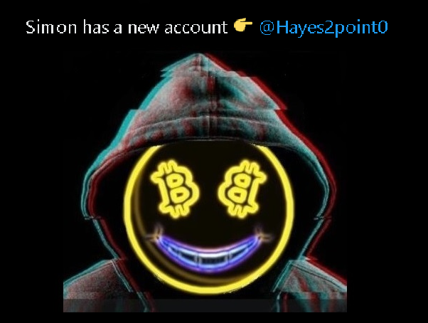 Hayes2point0's tweet photo. Hay CT. It's Simon (@Hayess5178).
This is my new (hopefully temporary) account while I appeal to Twitter over being suspended for unknown reasons☹️.
It would mean the world to me if you could follow me here for now👉@Hayes2point0. 
Retweets would be amazing ♥️

🧵1/3👇

#Bitcoin https://t.co/IotYH8cLDV