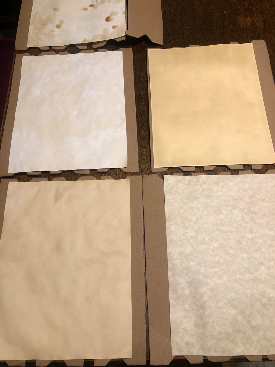 TeaDeviant's tweet photo. RT @CassVincent: Tea staining different papers in different ways for a project. Have you used tea to get a vintage effect on paper? If so, how did it go for you? https://t.co/KkVwXEqiBz
