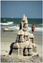 Construyendo castillos de arena.