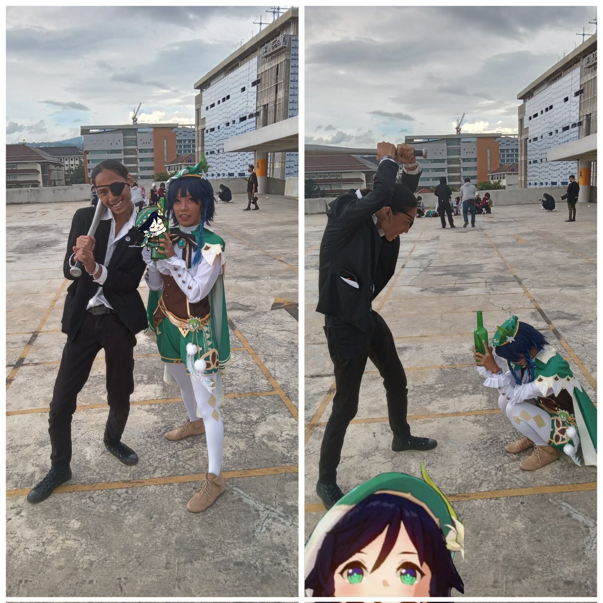 CrowMunnity's tweet photo. First cosplay of 2023 the grand return of Goro Majima!, I love how theres a lot of Majima fans!,
MAJIMA LOVES YOU ALL ❤
.
.
.
.
#majimagoro
#Yakuza
#cosplay
#cosplayconvention
#weefest
#wibufestbandung
#anime https://t.co/O7F6M77cUe