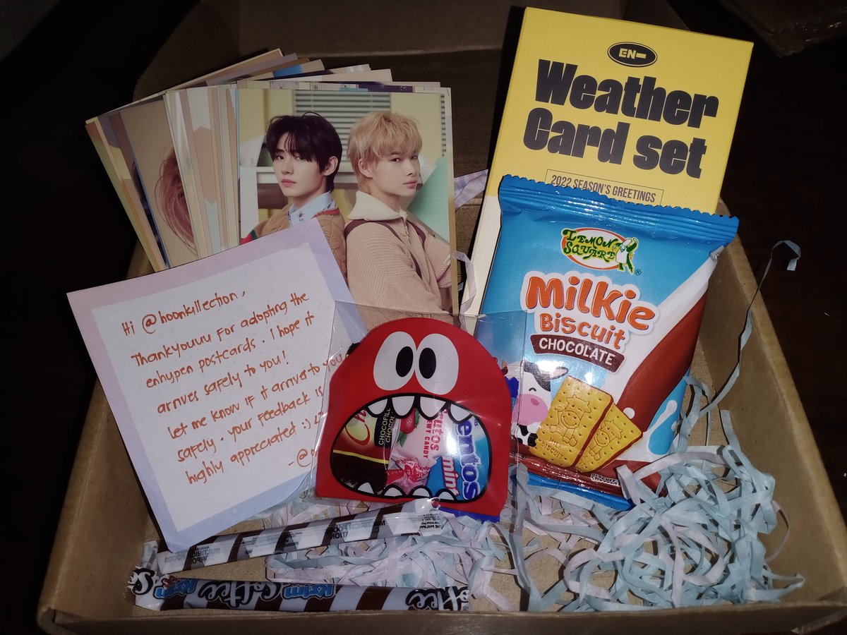 hoonkillection's tweet photo. — 💌 #hoonkinokolek

hi @0312YJ ! I received the weather card set na^^ Thank you so much for packing it safely and freebies! It was a hassle-free transaction with you ♡ https://t.co/EISeDqSKFb