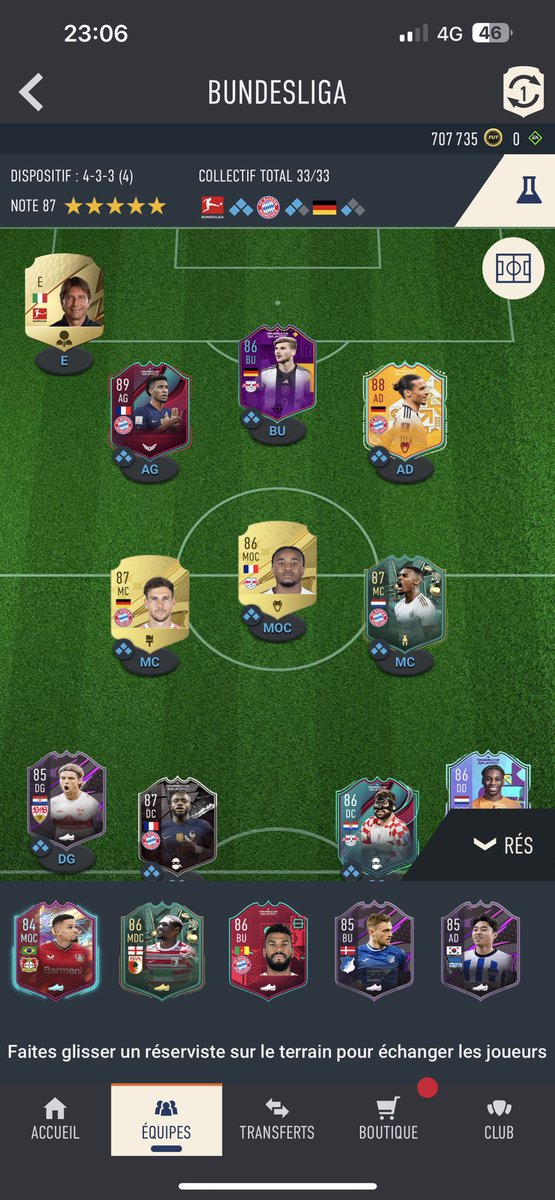 QuentinYonisAll's tweet photo. @FansdeFUT Voilà ma Team Full Bundesliga des idées pour l’améliorer j’ai 700K 😁 https://t.co/5lD7bbMnZw