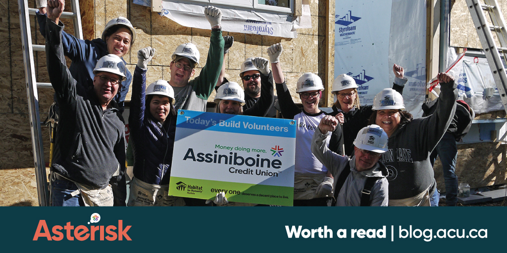 MyAssiniboine's tweet photo. This local group has been building homes for families in our province for over 35 years. This achievement was made possible with the help of volunteers and community support. Learn how this collaboration all comes together: https://t.co/AFzIUJ3G2M #ACUCommunity 🏘️ https://t.co/yFicZFgkfY
