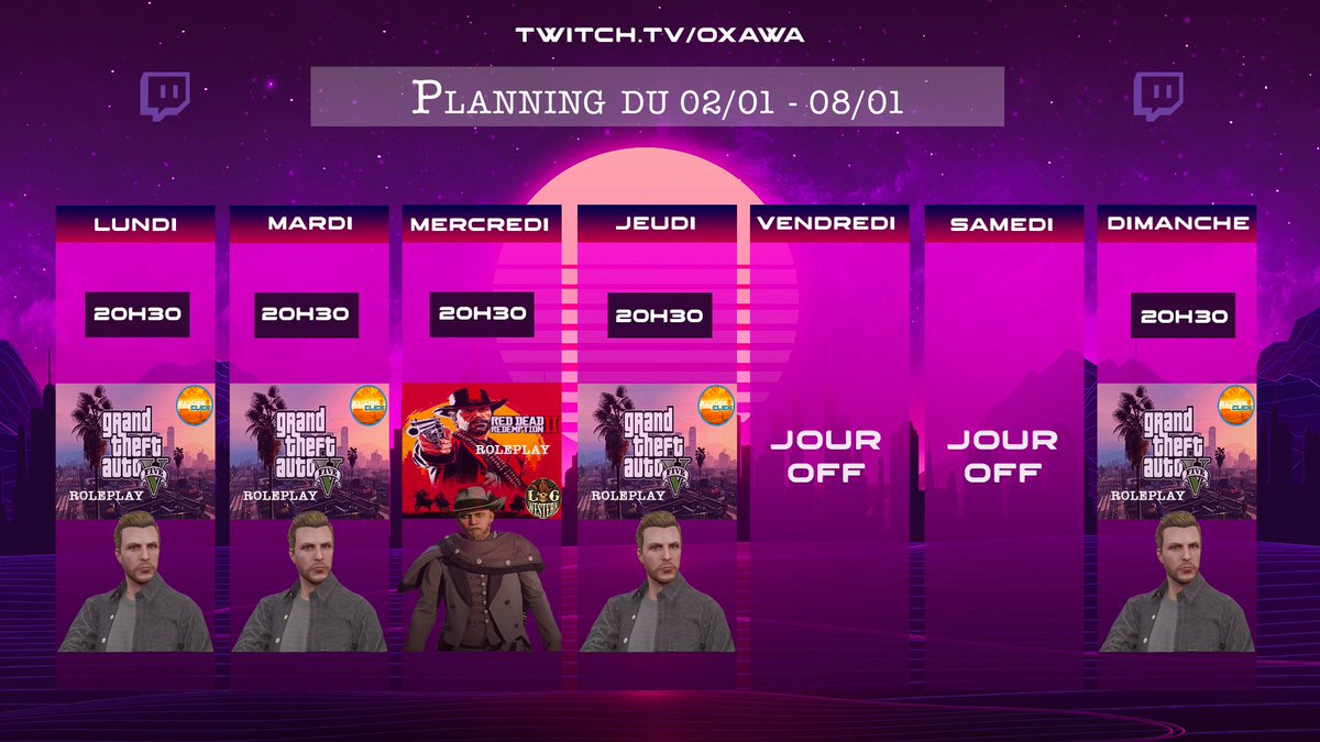 Oxawa's tweet photo. 🚨NOUVEAU PLANNING🚨
#planning #stream #twitch #foryou #FYP #fypシ #pourtoi
@RTwitchFR
@retweet_stream
@RT4French
@PetitsStreams
@stream__twitch https://t.co/VKjjPHx8vM