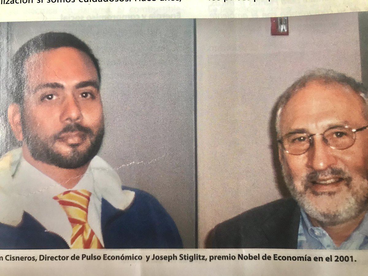 Hace 15 años conocí a <a href="/JosephEStiglitz/">Joseph E. Stiglitz</a>, en la escuela de periodismo de <a href="/Columbia/">Columbia University</a> University.

Ahora, en la era Post-Covid, es oportuno releer al polémico ganador del premio Nobel de economía (2001). Lo recomiendo😉📚

amazon.com/-/es/Joseph-St…