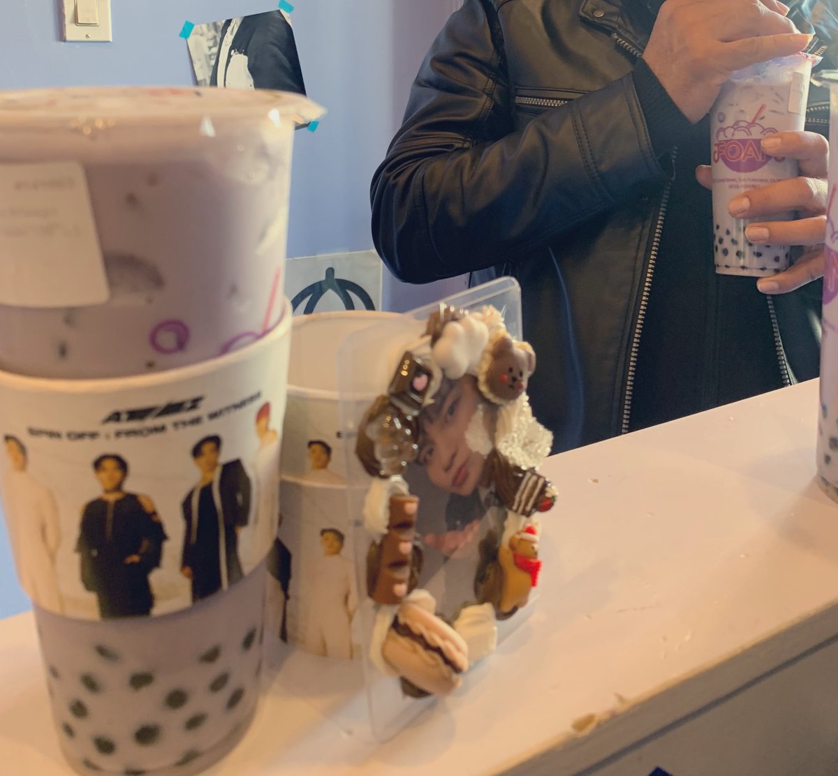 yes, i did make my dad drive me to sf for my silly little cup sleeve <3