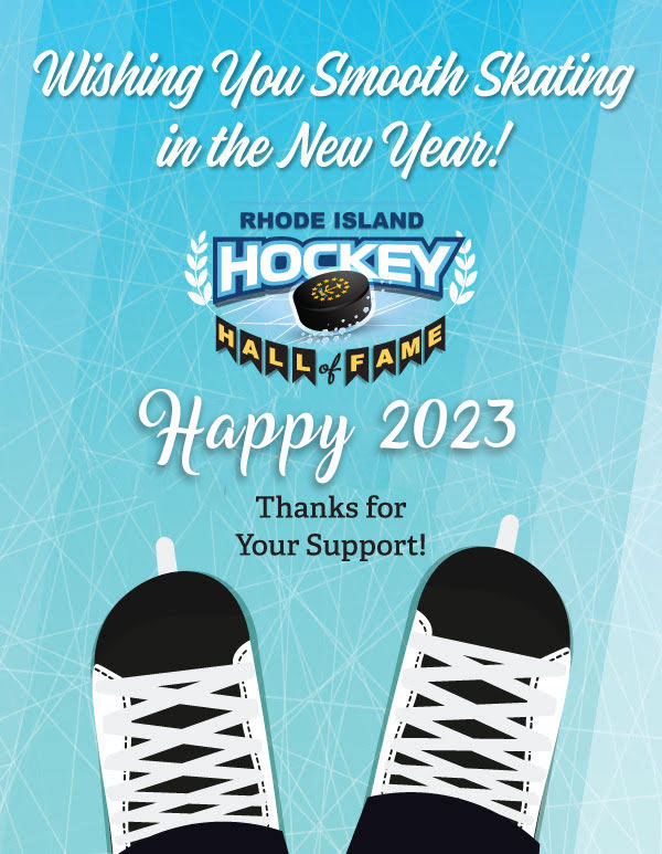 The #RIHHOF wishes all of our friends and #OceanState hockey lovers a very #HappyNewYear! 🏒🚨🏒