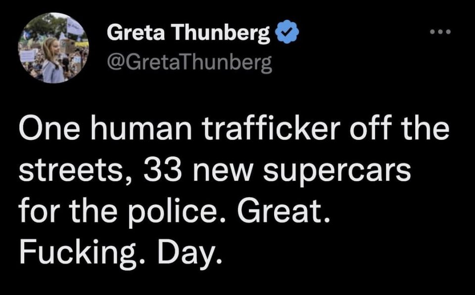 CailinasEirinn's tweet photo. Greta for the win, again. 
🤣🤣🤣 https://t.co/Cuya1B8lqP