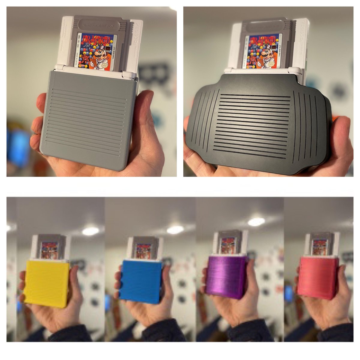 BrentTechLLC's tweet photo. Happy new year! ..and happy redesigned grip cases for Analogue Pocket, now felt-lined! Available in my eBay and Etsy stores at https://t.co/o4SgnWRljE #RETROGAMING #AnaloguePocket @analogue https://t.co/Guvg7oGBEL