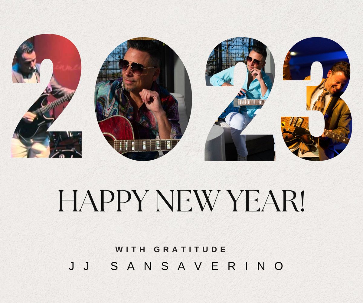 JJSansaverino's tweet photo. 🍾 🥂 🎉 Wishing you all a very happy New Year and a prosperous 2023.

I want to sincerely thank you for your continued support of my music during 2022, I appreciate you so much!! https://t.co/tGux1iYZ36