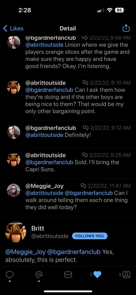 Meggie_Joy's tweet photo. This convo. #2022Favs #FirstQuarterEdition @bgardnerfanclub @abrittoutside https://t.co/iVdGsKbO62