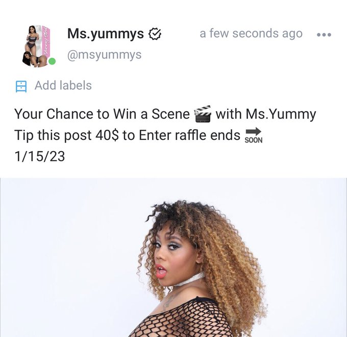 @officialmsyummy is having her 1st Fan 🍆 raffle sign up to Join offer ends 1/15/23 https://t.co/cwdd<a class="tags" target="_blank" title="On Twitter" href="/?out=eyJ0eXAiOiJKV1QiLCJhbGciOiJIUzUxMiJ9.eyJpYXQiOjE3MjA4Mzk0MzcsImlzcyI6InR3cG9ybnN0YXJzLmNvbSIsIm5iZiI6MTcyMDgzOTQzNywiZXhwIjoxNzUyMzc1NDM3LCJyZWRpcmVjdF91cmwiOiJodHRwczovL3R3aXR0ZXIuY29tL29mZmljaWFsbXN5dW1teSJ9.R2RbuWCA8LQ3Jz4IaZl83KZvy5t_eEO2IBJptwGH6DqGCFTnaeMO918xgPPw3qNuWRfIDtMUWiLypOebL3Y8CA">@officialmsyummy</a>