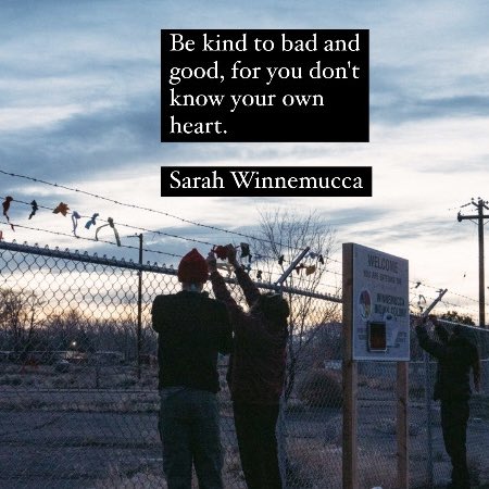 neweneensokopa's tweet image. Be kind to bad and good, for you don't know your own heart.

- Sarah Winnemucca

#defendwinnemucca #stopdisenrollment #winnemucca #mutualaid #respecttheelders #indigenouselders