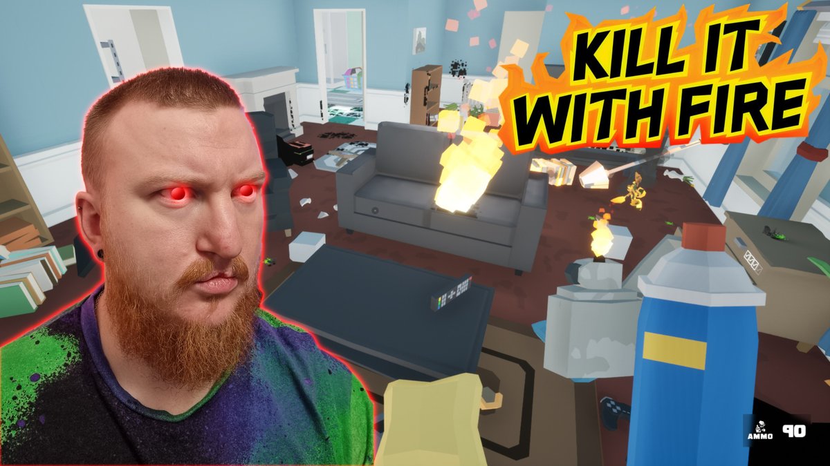 cobraztyle's tweet photo. Again, HAPPY NEW YEAR!!! Let's have an amazing year! 

Also, I'm returning to streaming this tuesday! I'll be playing Kill it with fire! It's a game about killing the worst creatures on the planet; SPIDERS! https://t.co/EDEIOTfWA1