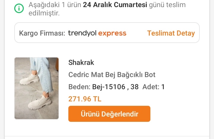 Arada ki zamana ve fiyat farkina bakar misiniz yuh ama artık