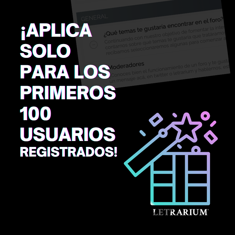 ¡Chicos!, hemos definido una actividad súper especial para dar inicio con el foro literario que hemos propuesto en el tweet citado. Será un sorteo sorpresa que sabemos les va a gustar. El registro no toma más de 1 minuto. 🤘

Los esperamos
👉 foro.letrarium.com